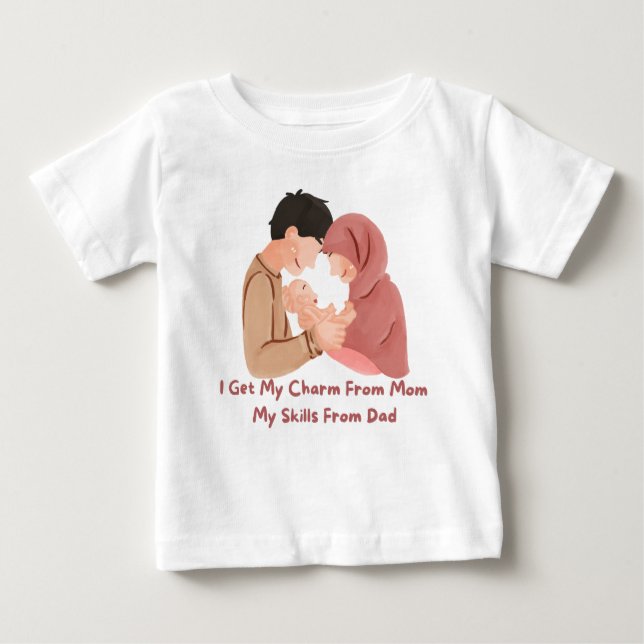 👶 "Jag hämtar min charm från Mamma, mina färdighe T Shirt (Framsida)