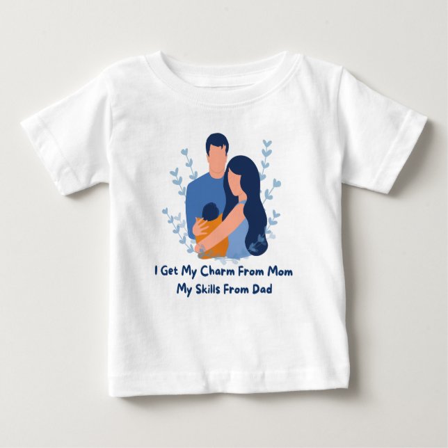 👶 "Jag hämtar min charm från Mamma, mina färdighe T Shirt (Framsida)