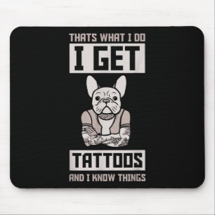 Jag hämtar Tattoos och känner Sak - Hund Bulldog T Musmatta