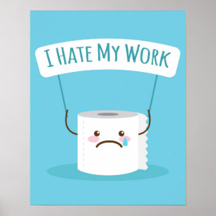 JAG HÄNGER MITT ARBETE POSTER