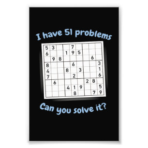 Jag har 51 problem Sudoku Puzzle Japan Fototryck