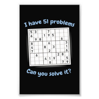 Jag har 51 problem Sudoku Puzzle Japan Fototryck