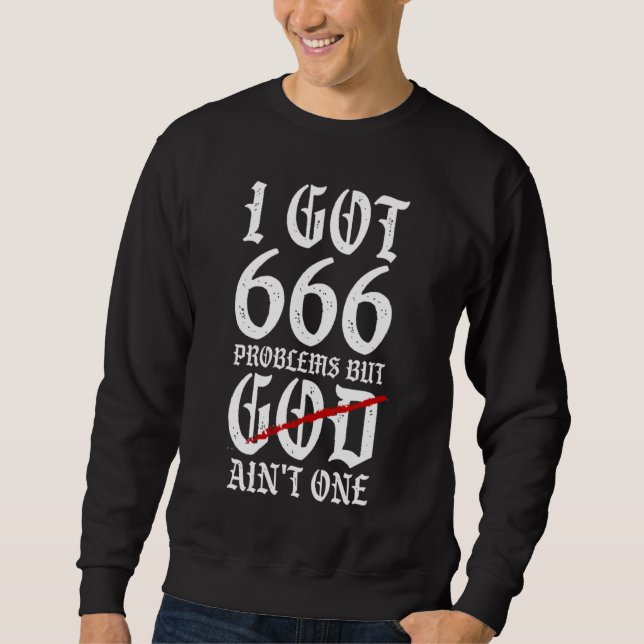 Jag har 666 problem lång ärmad tröja (Framsida)