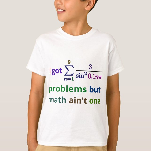 Jag har 99 problem utan math är inte en tee shirt (Framsida)