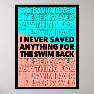 Jag har aldrig sparat nåt för simman Gattaca q Poster