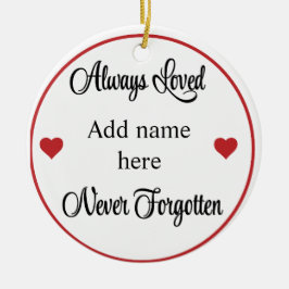 Jag har alltid älskat, aldrig glömt. Redigerbart n Julgransprydnad Keramik