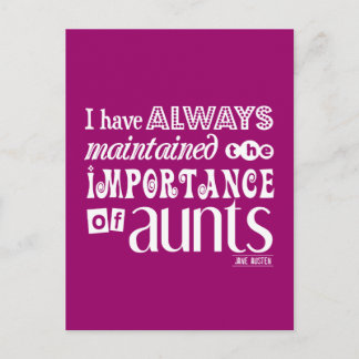 Jag har alltid hävdat vikten av Moster Vykort