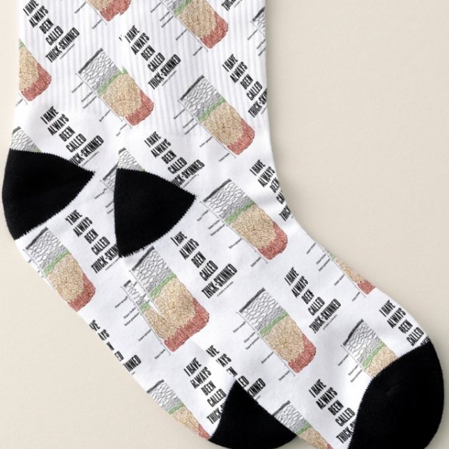 Jag har alltid kallats tjockhudad hud Lagrar Strumpor (Socks for anyone who is a thick-skinned person - psychologically & physiologically)
