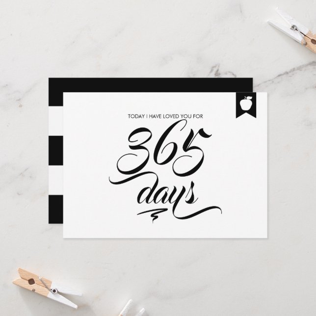 Jag har älskat dig i dagar årsdagskort kort (Fram/Back In Situ)