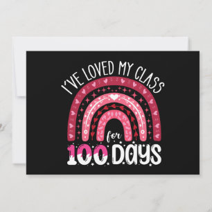 Jag har älskat min klass i 100 skoldagar inbjudningar