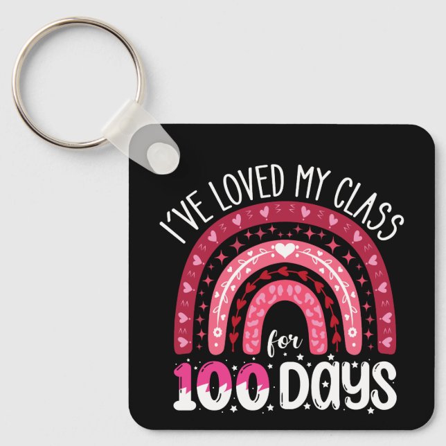 Jag har älskat min klass i 100 skoldagar nyckelring (Framsida)