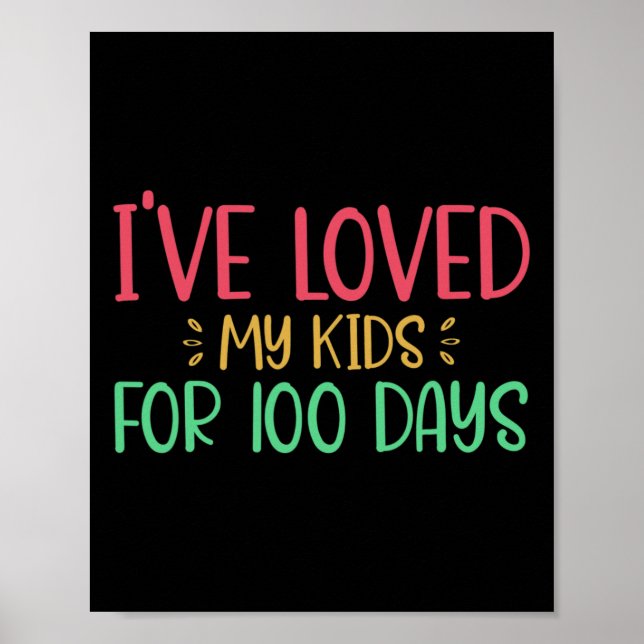 Jag har älskat mina barn i 100 dagar Lärare 100 da Poster (Framsidan)