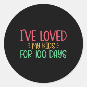 Jag har älskat mina barn i 100 dagar Lärare 100 da Runt Klistermärke