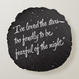 Jag har älskat stjärnorna rund kudde