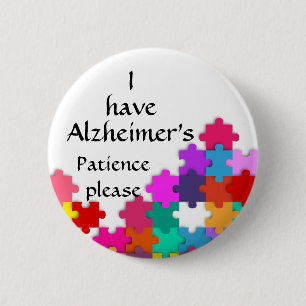 jag har alzheimersemblem knapp