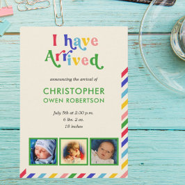 Jag har anlänt Photo-Namn vilken Baby som helst Meddelande