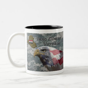 Jag har arbetat - Irag Combat Veteran Två-Tonad Mugg