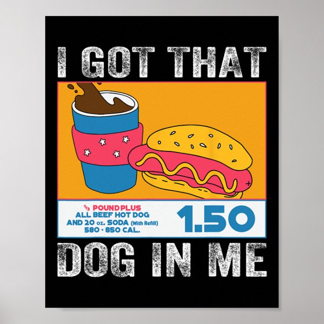 Jag Har att Hund i mig Hund med Hett 4:e Poster (Framsidan)