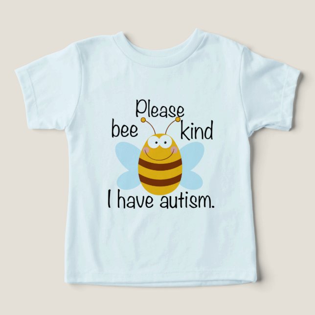 Jag har Autism Cute Bee Pun T Shirt (Design Framsida)