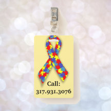 Jag har autism ibland springer jag - ID-kort Ringe