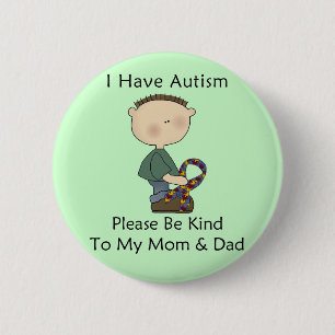 Jag har Autism (pojken) Knapp