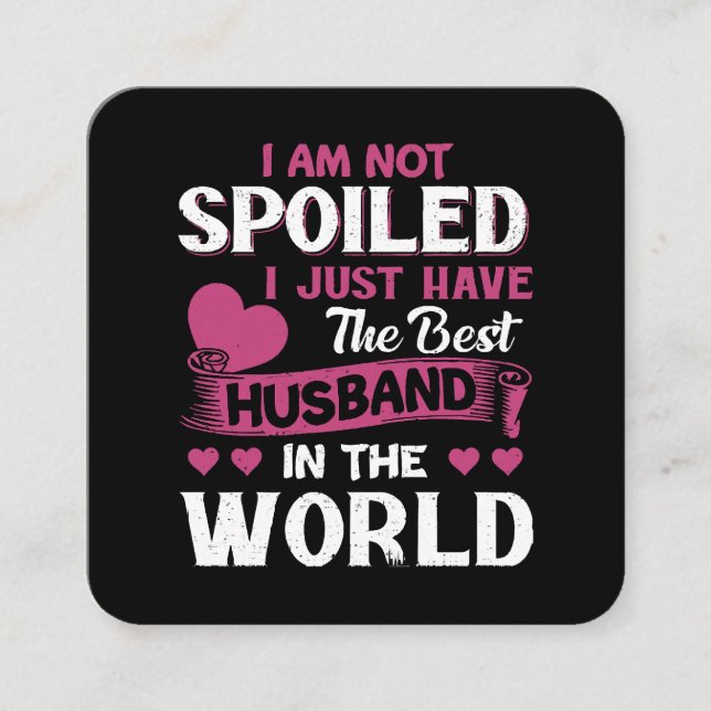 Jag har bara det bästa Make i världen Fyrkantigt Visitkort (Framsida)