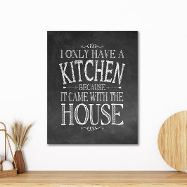 Jag har bara ett kök eftersom det kom hem canvastryck