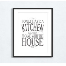 Jag har bara ett kök eftersom det kom hem