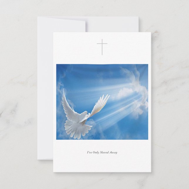 Jag har bara flyttat bort tack kort (Framsida)