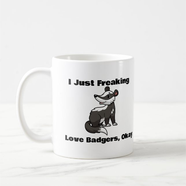 Jag har bara fryst Kärlek Badgers, okej kaffe Mugg (Vänster)