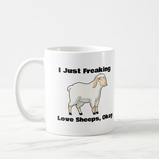 Jag har bara fryst Kärlek Sheeps, okej kaffe Mugg (Vänster)