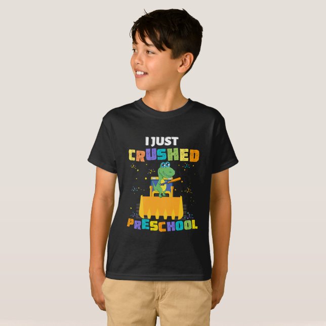 Jag har bara krossat Preschool T Rex Dinosaur Mons T Shirt (Hel framsida)