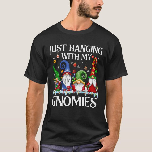 Jag har bara med min Gnomies Pajama Cute Gnome Chr T Shirt (Framsida)