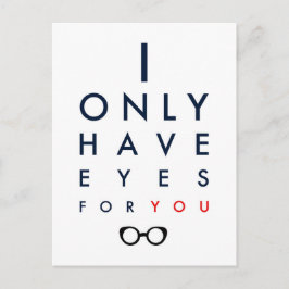 Jag har bara Ögon till dig - klarglasögon Vykort