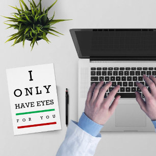 Jag har bara ögon till dig öga-kort Valentine Helgkort