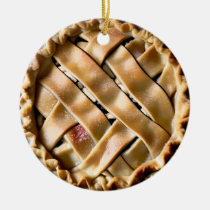 Jag har bara Paj åt dig Funny Apple Paj Pun Julgransprydnad Keramik