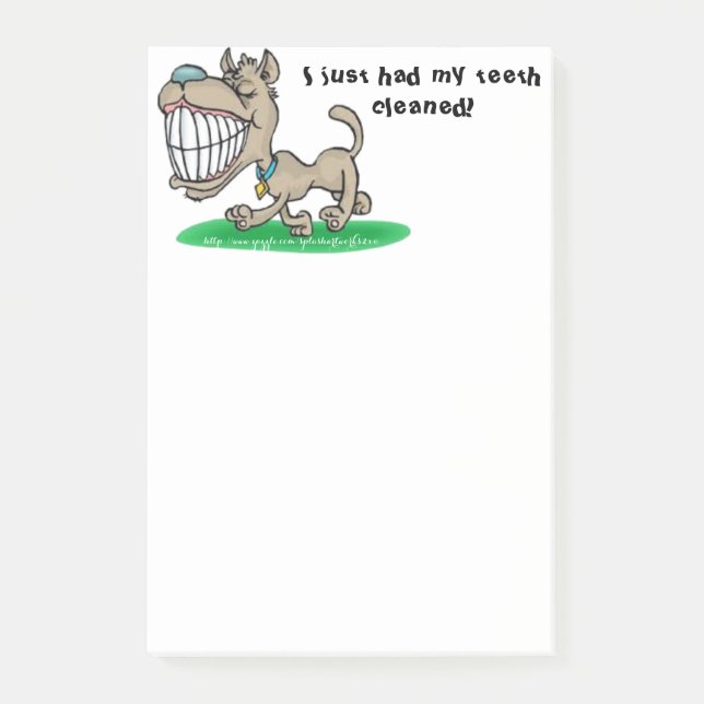 "Jag har bara rengjort tänderna." Post-it Block (Framsida)