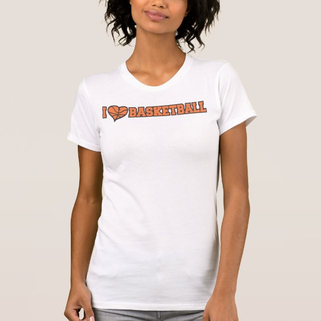 Jag har Basketball Kärlek Tee Shirt (Framsida)