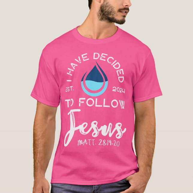 Jag har beslutat att följa Jesus 2024 Black T Shirt (Framsida)