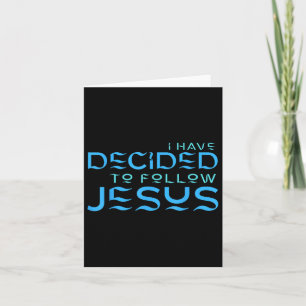 Jag har bestämt mig för att följa Jesus Baptism Bl Kort