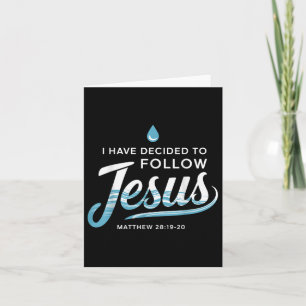 Jag har bestämt mig för att följa Jesus baptism Kort