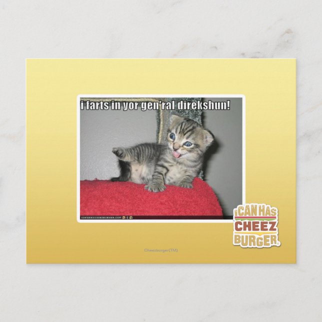 Jag har biljetter i din gen'ral direkshun vykort (Framsida)