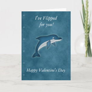 Jag har bläddrat för dig delfinvalentin kortet för helgkort