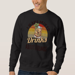 Jag har blandade drycker om känslor Bartender Lång Ärmad Tröja