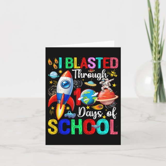 Jag har blastat igenom 100 dagar i skolan. kort (Framsida)