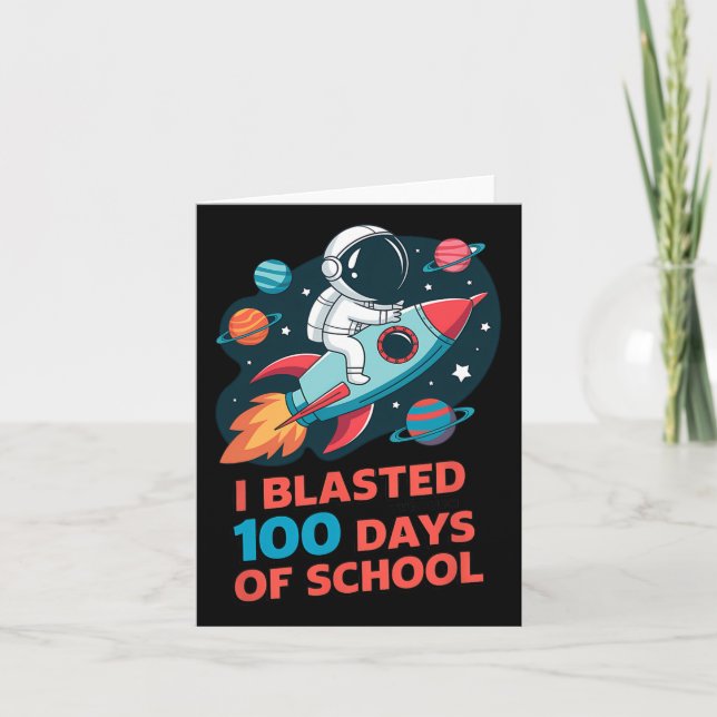 Jag har blastat mig igenom 100 skoldagar. kort (Framsida)