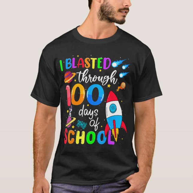 Jag har blastat under 100 dagar i skolan 100 dagar t shirt (Framsida)