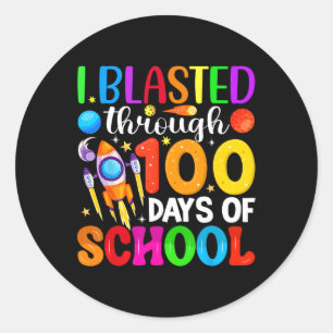 Jag har blastat under 100 dagar i skolrum 100 daga runt klistermärke
