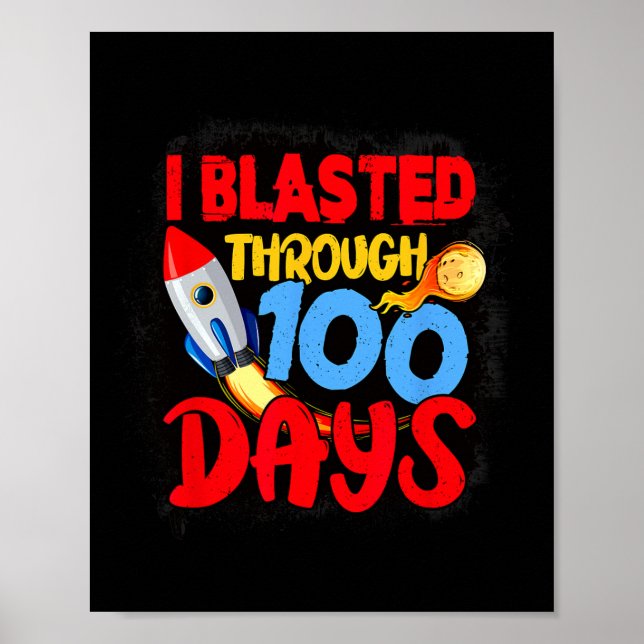 Jag har blastat under 100 dagar med skollärarbarn poster (Framsidan)