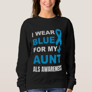 JAG HAR BLÅT FÖR MIN MOSTER ALS-MEDVETENHET T SHIRT